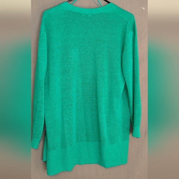 BRIGHT GREEN RUANA FROM ANN TAYLOR PETITE ~ SIZE MP (MEDIUM PETITE) - Picture 5 of 11